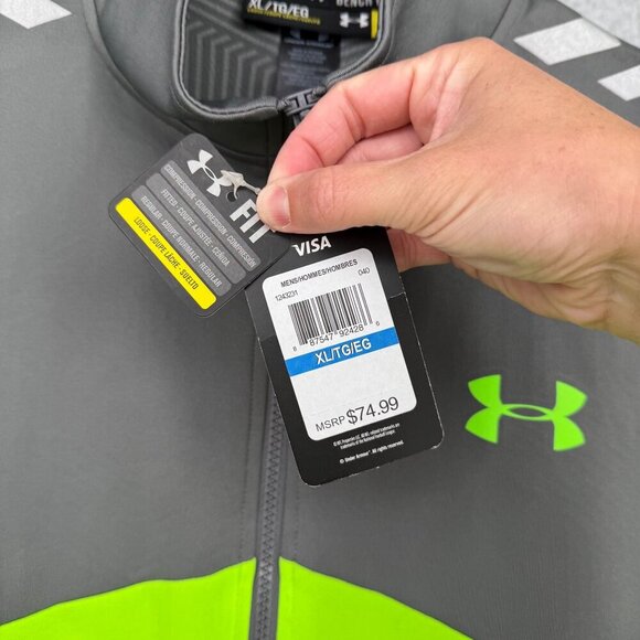 Under Armour Mens NFL Combine Full Zip Jacket Size XL Gray ColdGear Infrared - Picture 14 of 16